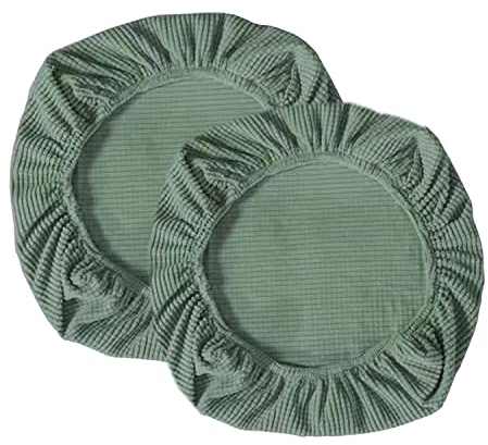 Sunnyway Stretch-Stuhlhussenbezug für Bürostuhl Waschbarer elastischer Sitzbezug Computer-Bürostuhlbezug Universelle Stuhlbezüge Drehstuhlbezüge Set für Bürostuhl mit Armlehnen 2 Stück (Grün)