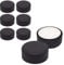 SKIR'CO (Pack of 8 pcs Height Adjustable Plastic Furniture Legs, Round Ø 55 mm, Self Adhesive Furniture Feet, With Stickers (8, Matte Black)