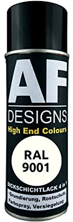 Alex Flittner Designs Rostschutzlack 4in1 RAL 9001 Cremeweiss Metall Schutzlack Spray Rostschutzfarbe Sprühdose