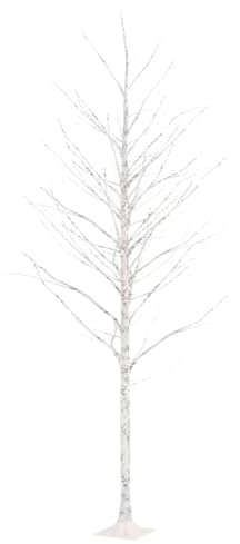 vidaXL LED Birke Warmweiß 240 LEDs Beleuchtet Birkenbaum Lichterbaum Leuchtbaum Weihnachtsdeko Beleuchtung Dekobaum Kunstbaum 300cm