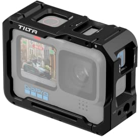 Tilta Jaula Completa para cámara Compatible con HERO10 11 GoPro 12 Kit de filmación con Receptor de Zapata fría, ¼ a 20 Pines de localización aplicables con filtros Circulares de 52 mm TA-T42-FCC-B