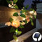 cuzile Guirlande lumineuse solaire de jardin - 5 m - 50 LED - Étanche - Roses blanches chaudes - Pour jardin, chemin, pelouse, Saint-Valentin