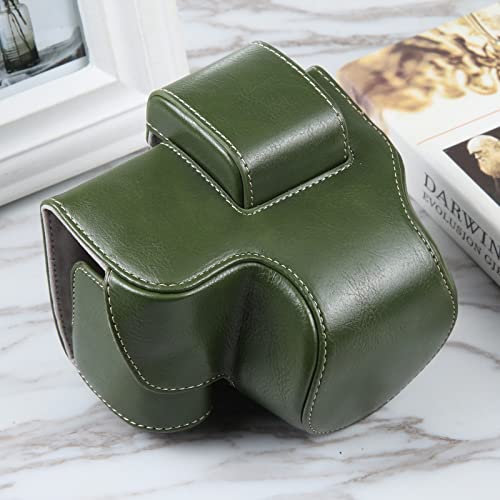 Camera Accessories For Nikon Z50 / Z30 Camera Full Body Magnetic Leather Camera Case Bag with Strap(Black)(Coffee)(Green)(Brown) (Color : Green)