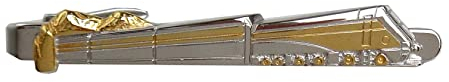 Krawattennadel Schnellzug bicolor glänzend ca. 6,2 cm m.i. Germany + Geschenkbox - Accessoires für die Seidenkrawatte