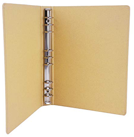 Ringbuch B5 Ordner Notizbuch-Hülle nachfüllbar Ringbuchordner 6-Ring-Mechanik Aktenordner Briefordner Büroordner Pappordner Sammelmappen Notebook-Schutz Notizbuch-Hülle