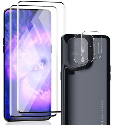 Zerrshoo Protector de Pantalla para Oppo Find X5, Protector Cristal Templado 2 Piezas con Protector de Lente de Cámara 2 Piezas, Cristal Dureza 9H, Protector Cristal Templado para Oppo Find X5