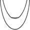 U7 Herren Schwarz geflochtene Wachsseilkette mit schwarzes Bajonettverschluss dünnes Lederband Lederkette 71cm/2mm lang Kordelkette Charms Kette Halskette Simpel Modisch Schmuck für Männer Jungen