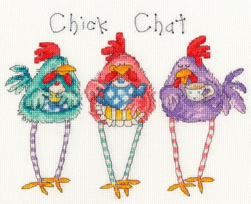 Bothy Threads Kreuzstich Stickpackung Chick-Chat Zählmuster