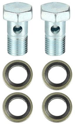 X AUTOHAUX 2 Set Universal Car Banjo Bolt Brake Fitting Adapter M14 x 1.5