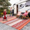 Green Decore Reversible Recycled Plastic Camping and Picnic Rugs | Perfect for Garden, Patio, Picnic, Decking | Stain And Water Resistant | Prime Red/Orange 180 x 270 cm