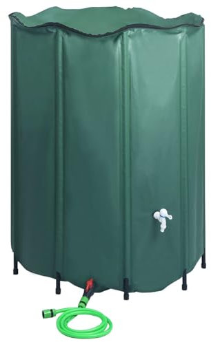 Gecheer Serbatoio dell'acqua piovana pieghevole con rubinetto 1250 L