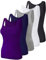 BQTQ 5 Pezzi Canotta Donna Tank Top Canottiera con Collo Quadrato Canotta Senza Maniche Canotta, Viola, Nero, Grigio, Blu, Bianco, XXL