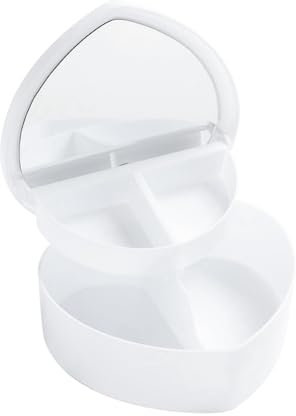 VitalEpcck Herzförmige Schmuckkästchen, Schreibwarenkästchen in Herzform, Kunststoff- Schmuckaufbewahrung