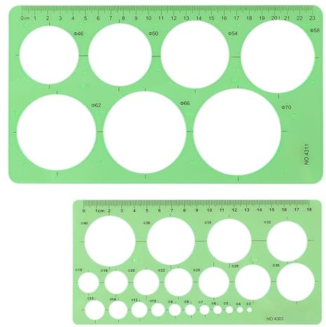 Circle Stencil, Clear Drawing Stencil Template for Geometry, Art, and Craft Projects - Ideal for Students, Artists, and Designers