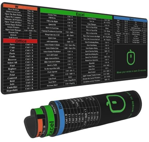 Get Excel Pad - Giant Cheat Sheet, Shortcut Keyboard Mat, Mouse Pad