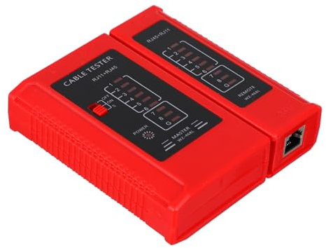 Gatuida 3pcs Network Line Meter Utp Wire Test Tool Handheld Cable Tester Ethernet Cable Tester Network Wire Tester Network Cable Testing Tool Electrical Wire Tracer Hard Plastic Red