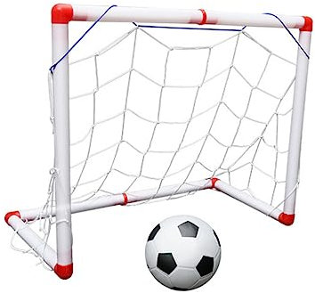 YARNOW Faltbares Mini-fußballtor Fußballnetztür Mit Fußballe Und Inflator Für Indoor-sportspielzeug Für Junge Mädchen Wetterbeständig Und Langlebig