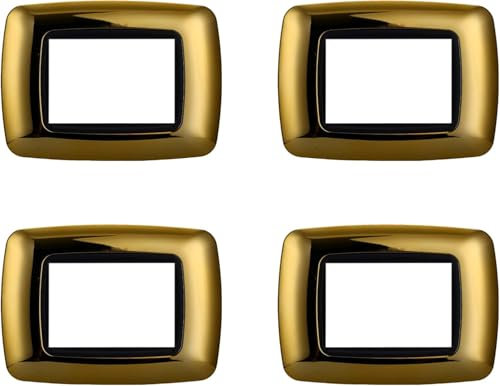 4 Pezzi, Placca compatibile Con Bticino Living, Placche Plastica Bombata 3/4/7 posti, per supporti blu - kit 4 pz