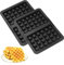 2 Stück Waffeleinsatz Heißluftfritteuse Zubehör,Silikon Belgische Waffelform,Kompatibelmit Ninja AF400EU, AF451EU, SL400EU, und AF500DE,Wiederverwendbar