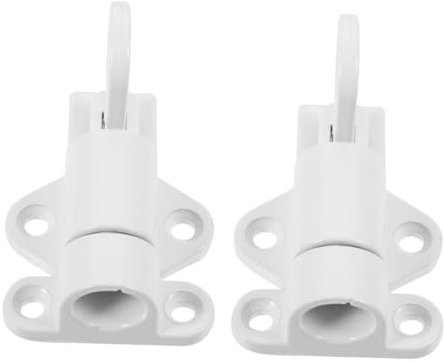 DOITOOL 2 Pièces Goupille En Alliage D'aluminium Loquet De Porte Robuste Boulon Affleurant En Alliage D'aluminium Loquet De Porte Coulissante Serrure à Pêne De Porte Petit Loquet Blanche