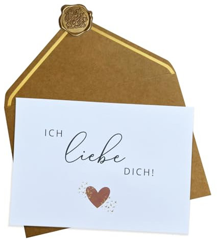 Plantvibes Ich Liebe Dich Karte - Glückwunschkarte Kann als Geburtstage, Jubiläen, Besondere Anlässe, Abschiede, Unterstützende Nachrichten usw.