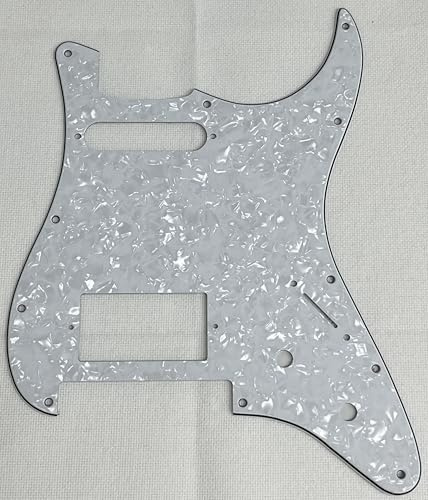 For Fit Strat Floyd Rose Tremolo HS Humbucker Style Guitar Pickguard (4-lagig White Pearl)
