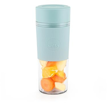 Wilfa SWIFT Akku-Mixer I 300ml Tritan-Behälter BPA-frei I zerkleinert Obst, Gemüse, Gefrorenes & Eis mühelos I per USB-C wiederaufladbar I für die Schule, Uni, Arbeit und unterwegs (türkis)