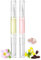 2PCS Nail Growth Treatment & Hardener Pen – Extra Strong Nail Oil with Brush Tip, Deeply Nourishes Cuticles, Portable Daily Nail Care (Lemon & Peach)