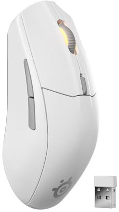 SteelSeries Rival 3 Wireless Gen 2 ratón Gaming - 2,4GHz y Bluetooth - Sensor óptico TrueMove Air de 18000 dpi - Durabilidad de 60 M de clics - Ligero - Deslizadores 100% PTFE - Blanco
