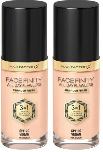 Max Factor Facefinity All Day Flawless Make-up, Fb.55 (Packung mit 2)