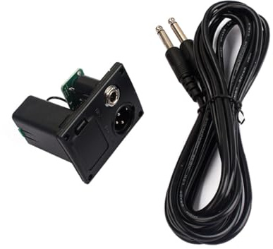 GARIOUANS Scatola Porta Batterie per Chitarra Acustica con Eq Equalizzatore Pin e Jack Uscita Chitarra Compatibile con Pickup Attivi per e Ukulele