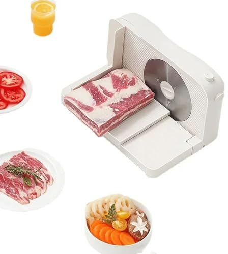 Foldable Electric Meat Slicer Bread Slicer Folding Electric Slicers Cutting Thickness 0-15 Mm for Different Foods As Deli Meat, Bread, Vegetables, Ham, Cheese 150 W