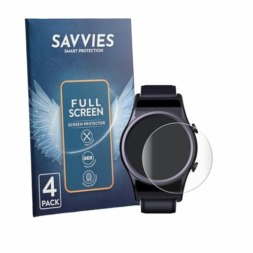 Savvies 4 Stück Full-Screen Schutzfolie für DigiKuber FSSB 1.3 Full-Cover Displayschutz-Folie, 3D Curved, Transparent, Anti-Fingerabdruck
