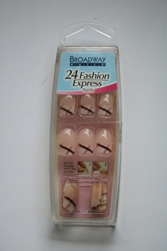 Broadway Nails Fashion Express 24 Kunstfingernägel in 12 Grössen Länge: Short Square Nr. BCD02 Glam- Design Nails ohne Kleber - Für tolle Fingernägel wie vom Nagelstudio.