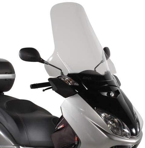 FAR D438ST PARABREZZA CUPOLINO GIVI ARGENTO RETRO INCASTRO COMPATIBILE SCOOTER YAMAHA X MAX 250 2005