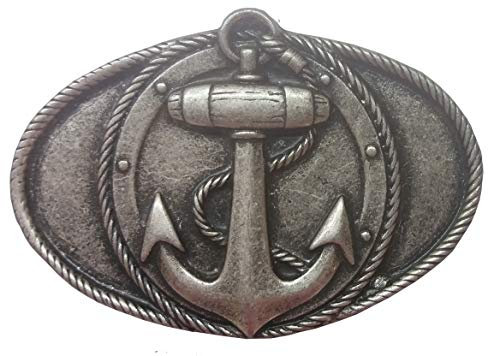 Norman K Modedesign Gürtelschnalle Anker Tau oval