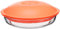 PASABAHCE 4995706 Cuiseur vapeur à micro-ondes Zest en verre avec base intérieure et couvercle en plastique, orange, 1,8 l