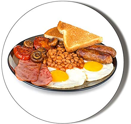 Gift Insanity FULL ENGLISH BREAKFAST FRY UP PLATE 58mm novelty badge