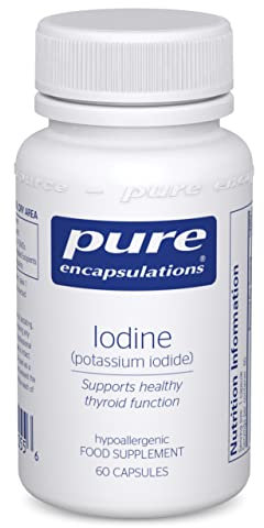 Pure Encapsulations - Iodine (Potassium Iodide) 225 UG - Hypoallergenic Supplement Supports Metabolism, Healthy Skin and Thyroid Function - 60 Vegetarian Capsules