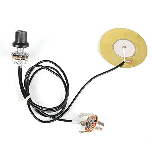 Alomejor Micro Transducteur Piezo pour Guitare Violon Ukulele Mandoline Banjo - Noir