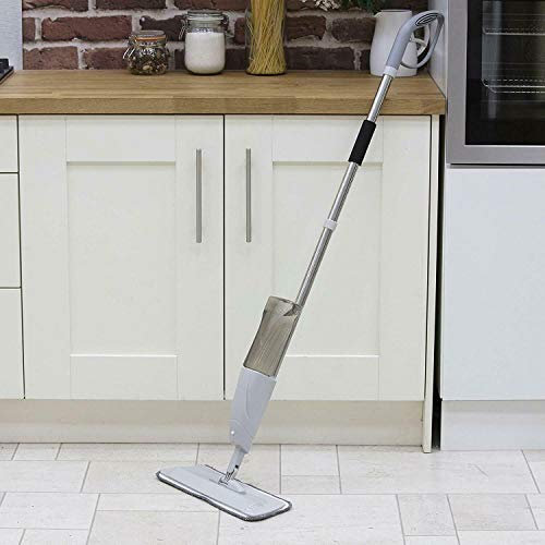 Raxter Trigger Spray Mop Water Spraying Floor Cleaner Microfibre Flat 700ml (Grey)