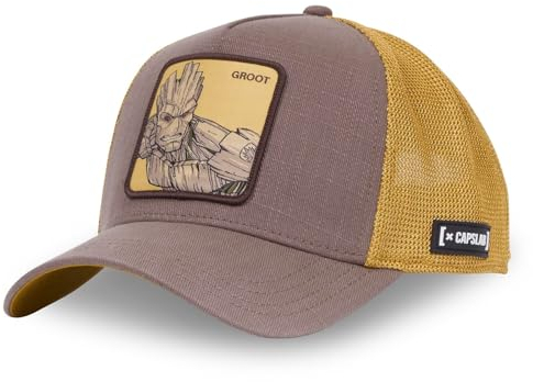 Capslab Groot Marvel Gelb Braun Trucker Cap - One-Size