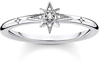 THOMAS SABO Ring Stern mit Steinen silber 925 Sterling Silber TR2317-051-14-58