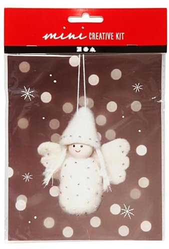 Creativ Mini Craft Kit - Make Your Own Christmas Angel Hanging Decoration with Wool and Felt - Advanced Level Craft Kit