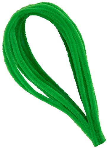 i-mondi® 15 pfeifenreiniger pfeifenputzer bunt zum basteln in grün 50cm lang Ø 8mm Chenilledraht Biegeplüsch pipe cleaner