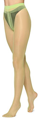 Merry Style Collant Femme 15 DEN MSFI017 (Vert Fluo, M)