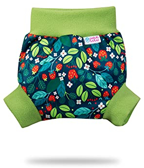 Petit Lulu Pull Up PUL Überhose Größe S (4-7 kg) | wasserdicht Schlupfüberhose für Höschenwindeln | Stoffwindeln | Hergestellt in der EU (Wilde Erdbeeren)
