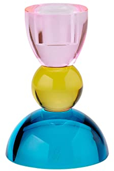Gift Company Kerzenhalter Sari Kugel, Kerzenständer, Kristallglas, Pink, Orange, Blue, 11 cm, 1093601009