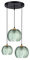 Suspension en verre vert clair abat-jour moderne éclairage de plafond verre Art déco lampe salon salle à manger chambre salon cuisine îlot intérieur suspension luminaire, E27 hauteur réglable, 3 lumi