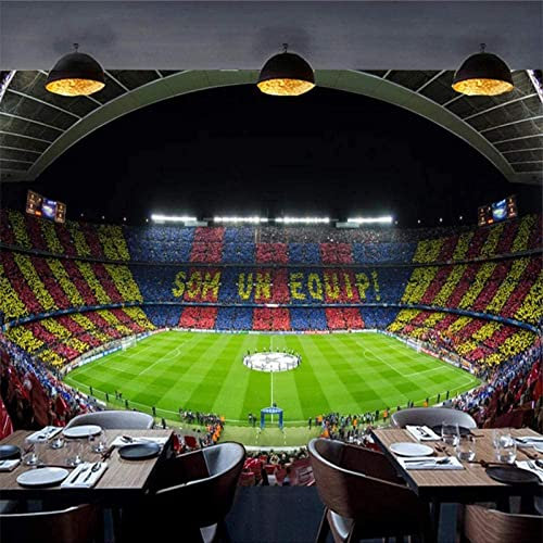 Wallpaper 3D Self Adhesive Wallpaper Mural Football Field Football Wall Sticker Photo Mural Sticker Poster - Sofa Tv Backdrop Office Study Studio Corridor Background Wall Art 157X 110